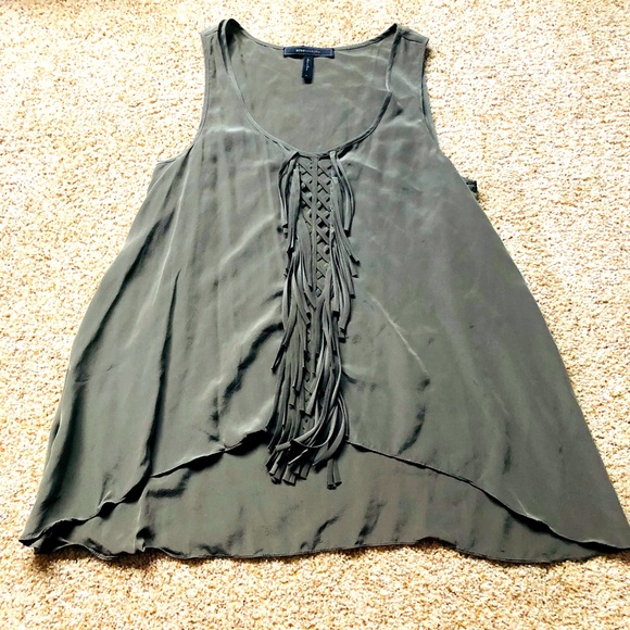 New BCBG Maxazria 100% Silk Blouse Sz M - Picture 1 of 3